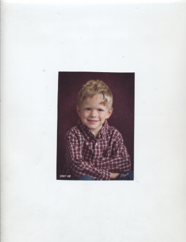 Bob Swansons son, Tyler, kindergarten 2007-2008