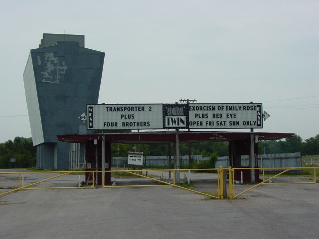A blast from the past that still exists.  The Admiral Twin drive-in theater