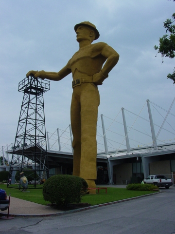 The Golden Driller stands tall and proud!